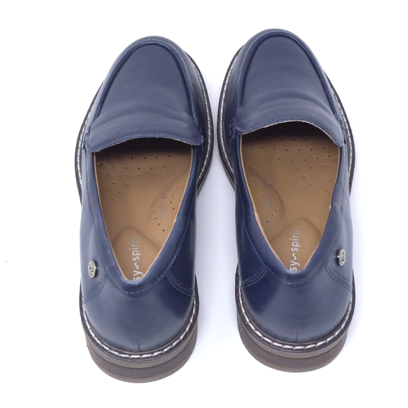 Easy Spirit Jaylin Leather Slip-On Loafers Navy Memory Foam Comfort Size 6M - Picture 7 of 9